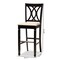 Baxton Studio Calista Sand Upholstered and Espresso Wood 2-Piece Bar Stool Set 167-10853 - alternate 8